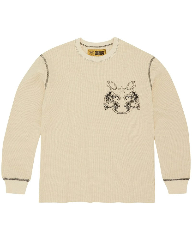 Corteiz Tiger Waffle Longsleeve - Cream