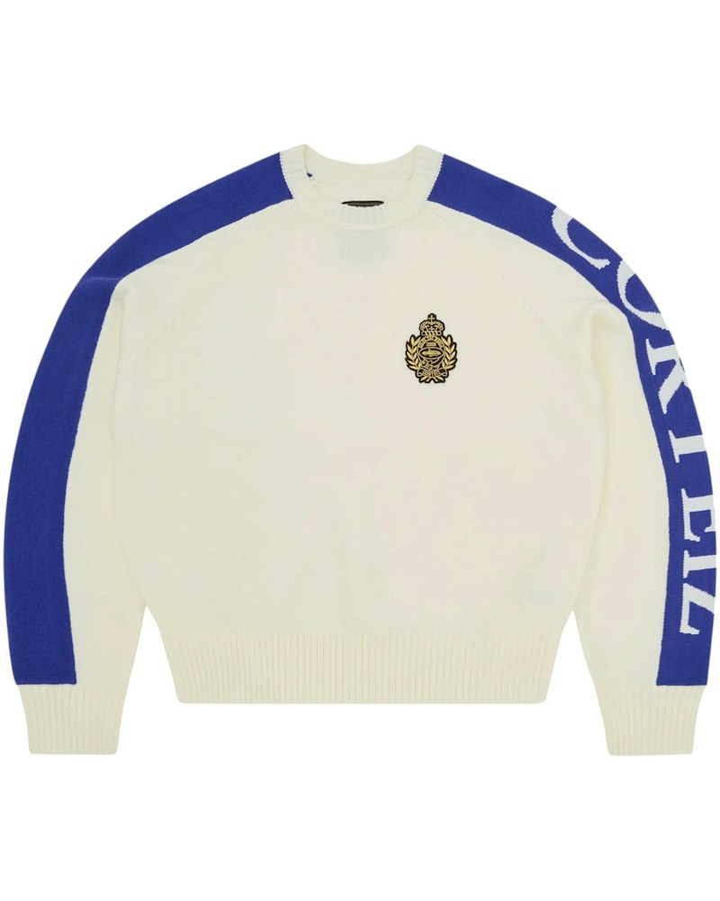 Corteiz VVS Panel Knit Sweater - Cream