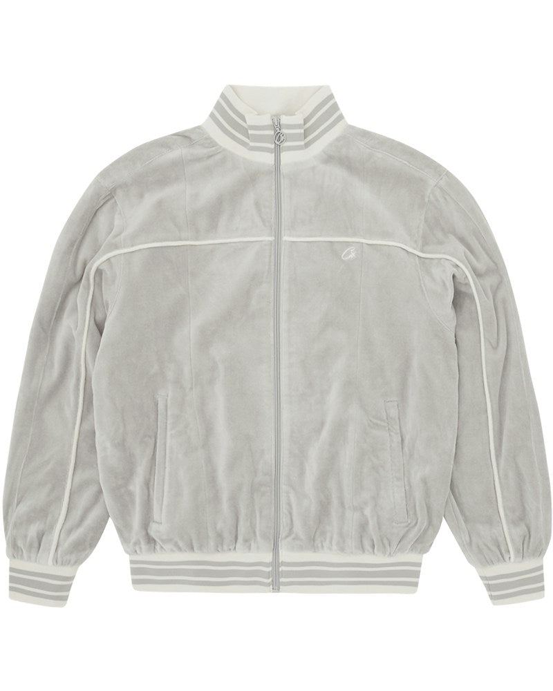 Corteiz VVS Uptown Velour Track Jacket - Grey