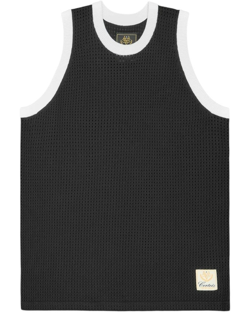 Corteiz Vice Mesh Knit Vest - Black