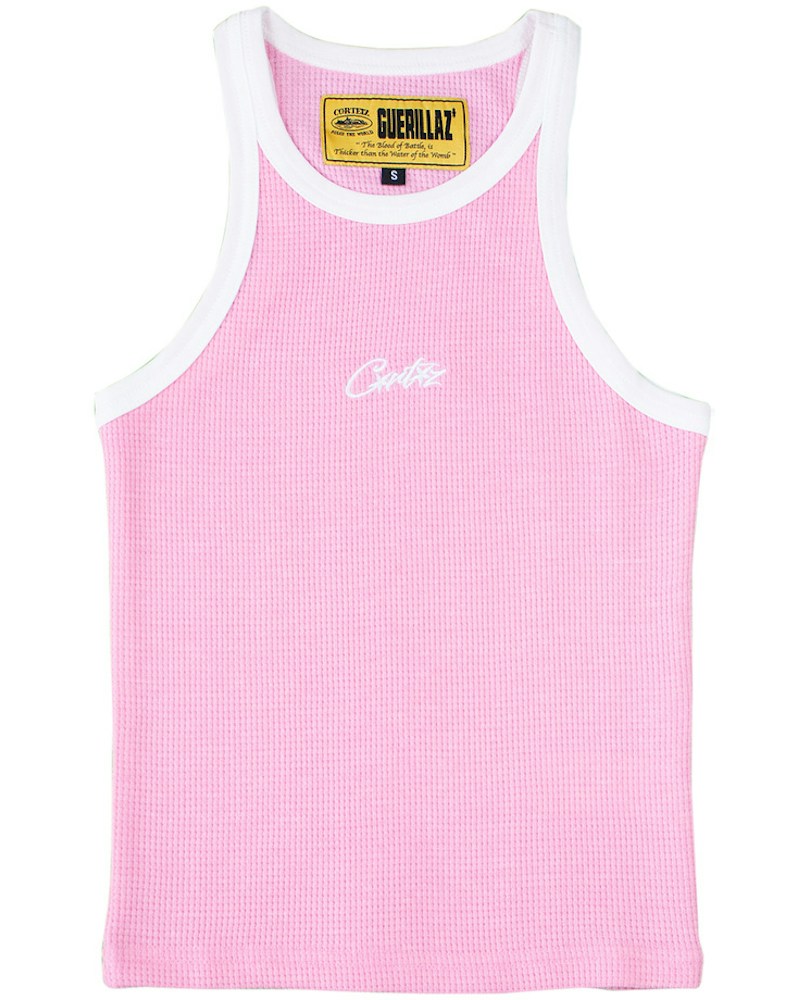 Corteiz Womens Allstarz Contrast Tank Top - Pink