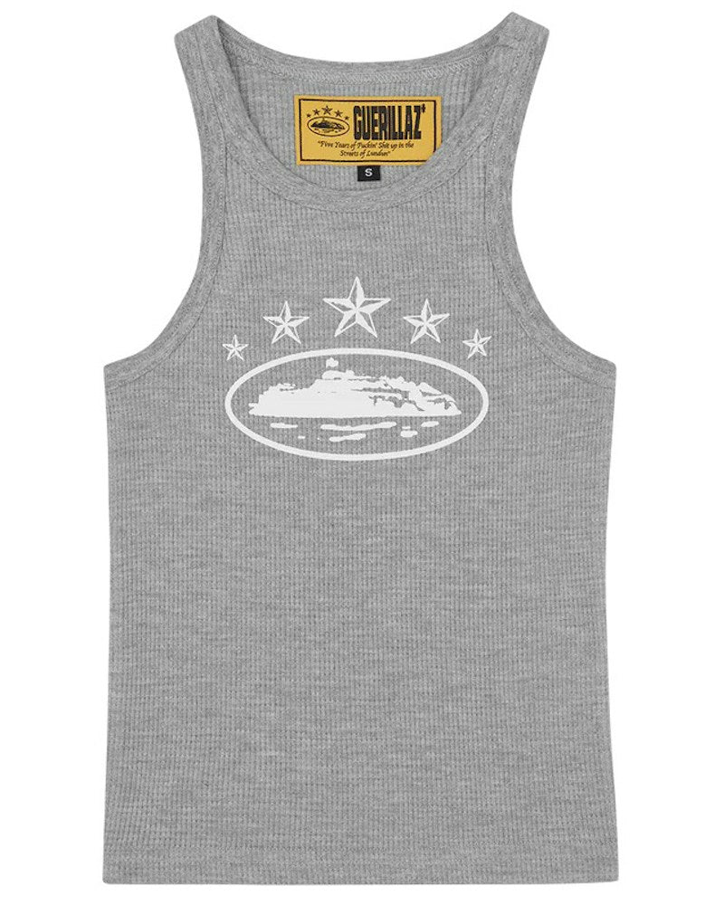 Corteiz Women's 5 Starz Alcatraz Tank Top - Grey