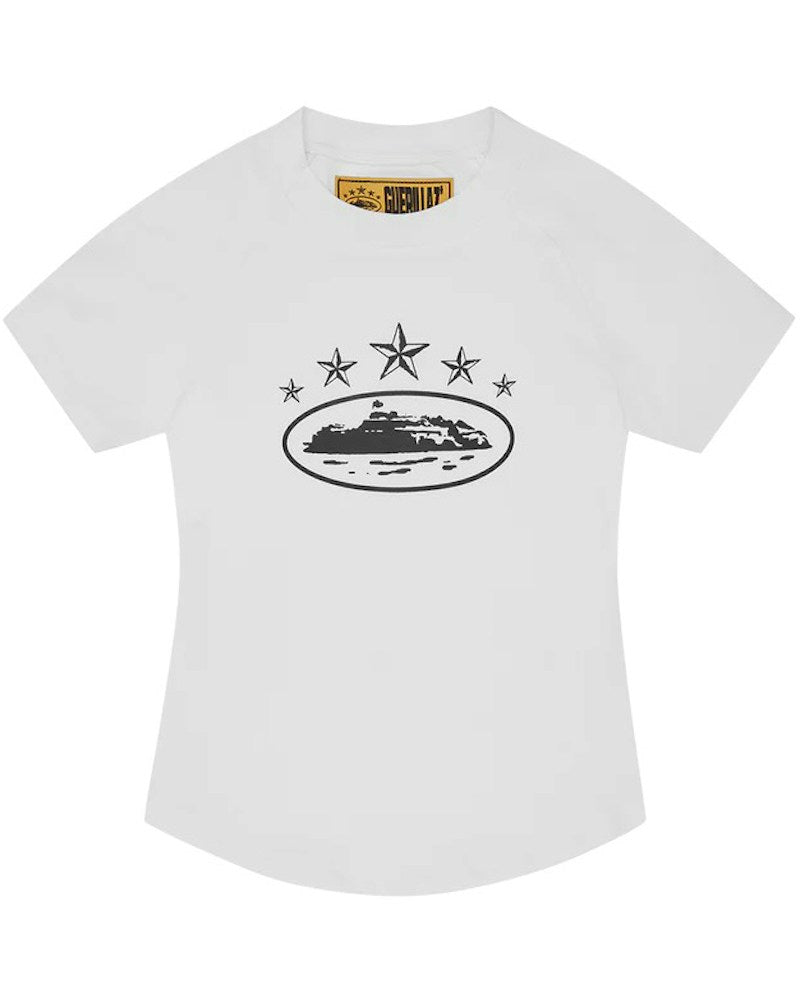 Corteiz Women's 5 Starz Baby Top - White