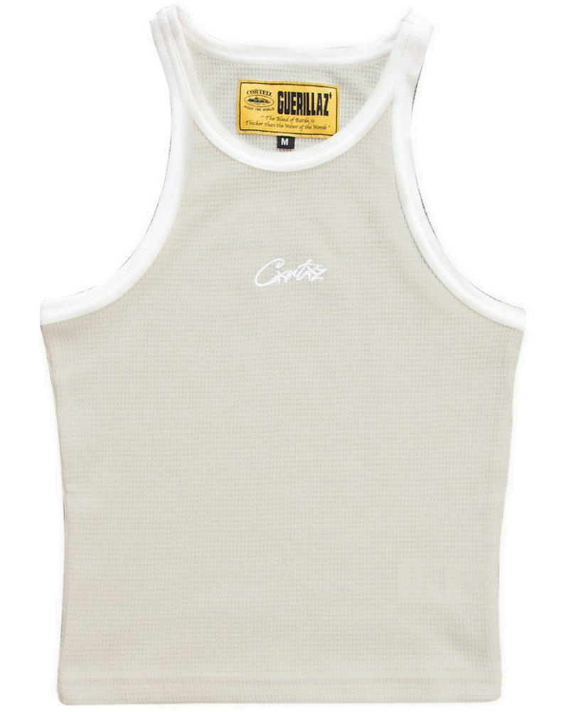 Corteiz Womens Allstarz Contrast Tank Top - Cream