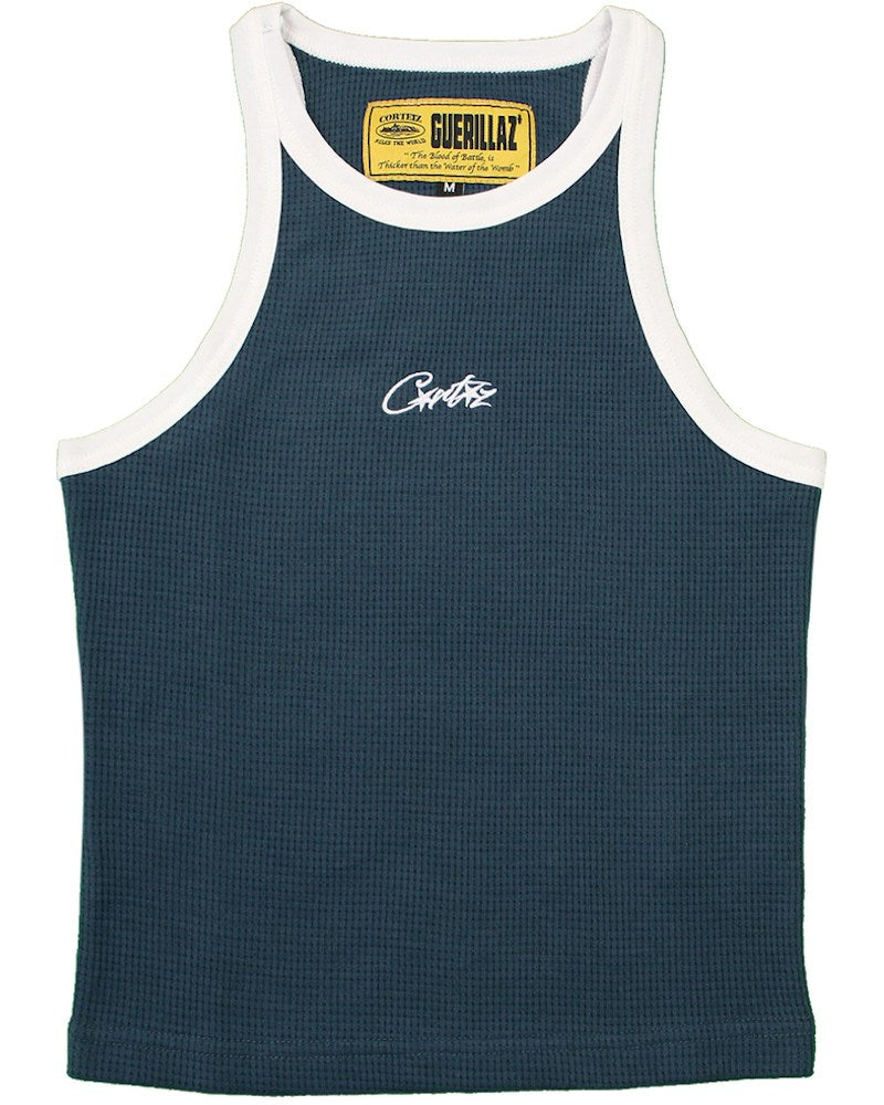Corteiz Womens Allstarz Contrast Tank Top - Navy
