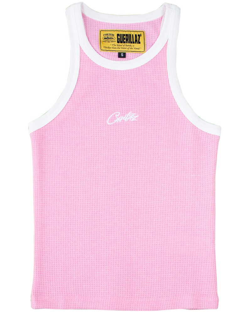 Corteiz Womens Allstarz Contrast Tank Top - Pink (2)