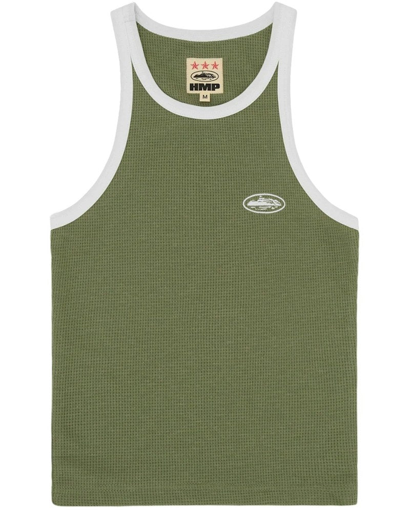 Corteiz Women's Classic Tank Top - Olive/White