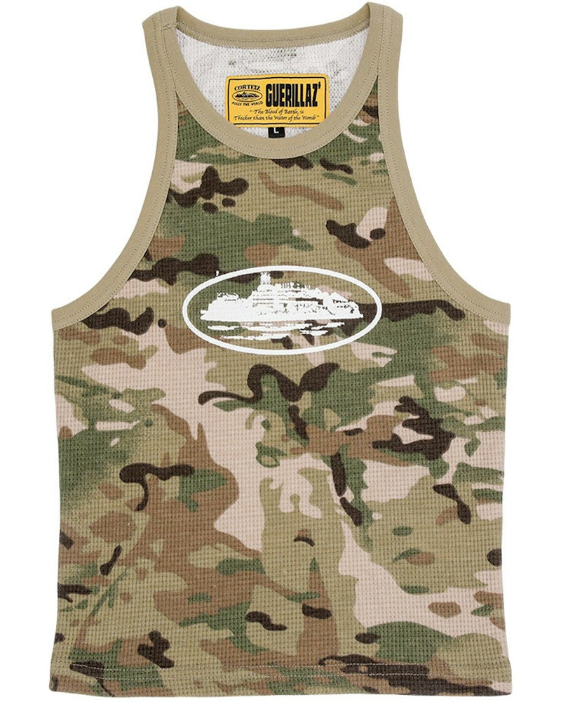 Corteiz Womens Guerillaz Tank Top - Dutty Camo