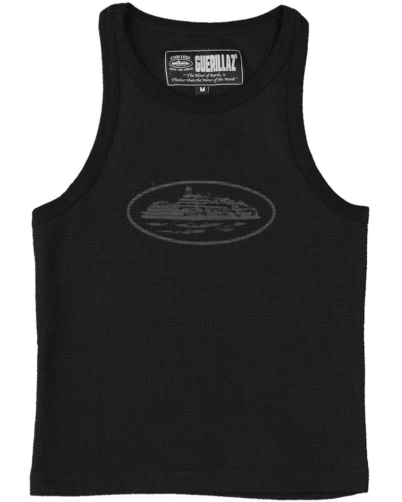 Corteiz Womens Guerillaz Tank Top - Triple Black