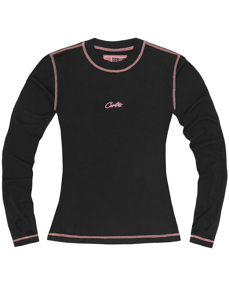 Corteiz Women's Mesh Longsleeve - Black/Pink