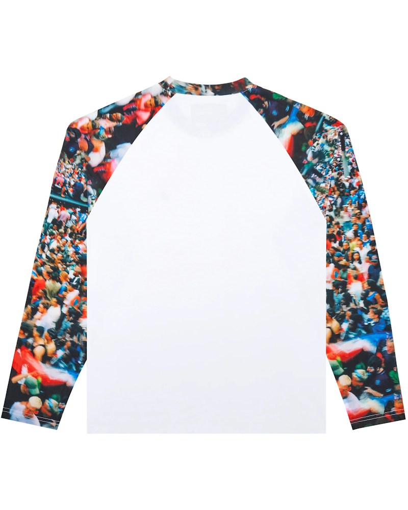 Corteiz World Cup Chaos Raglan LS Tee - White/Multicolor