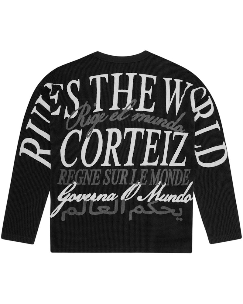 Corteiz Worldwide Waffle Thermal - Black