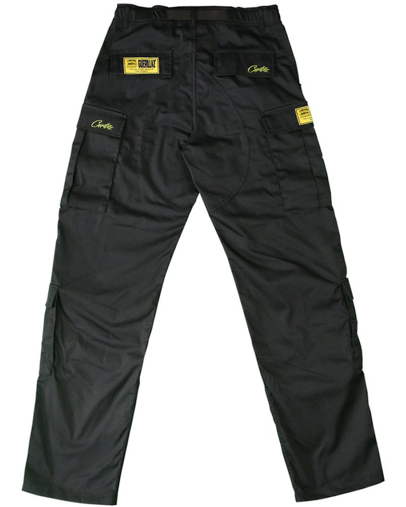 Corteiz Yella Guerillaz Cargos - Black/Yellow