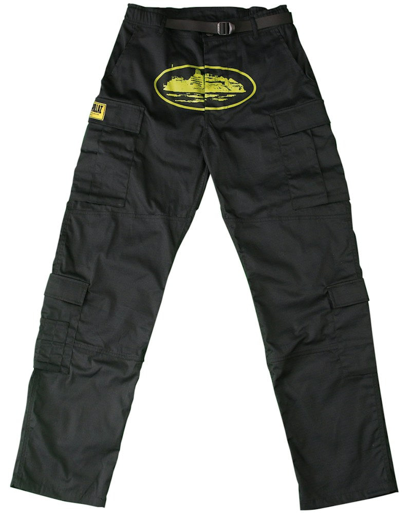 Corteiz Yella Guerillaz Cargos - Black/Yellow