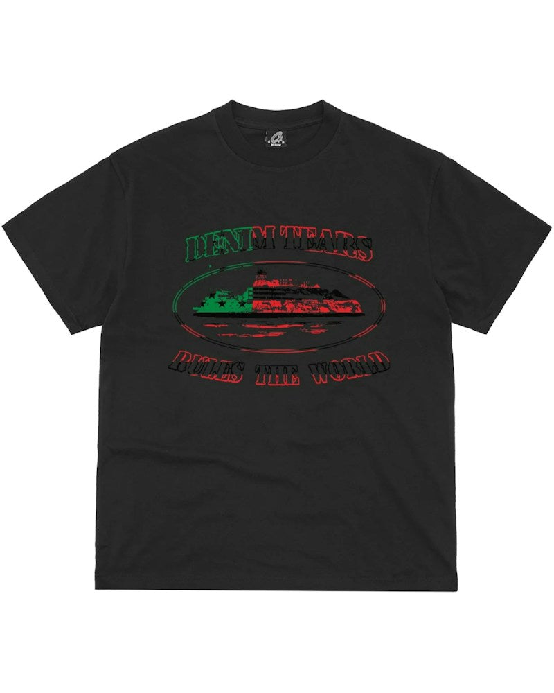 Corteiz x Denim Tears Cortears OG Alcatraz Tee - Black