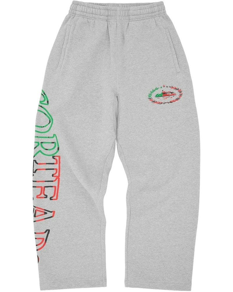 Corteiz x Denim Tears Cortears Royale Open Hem Sweatpant - Heather Grey