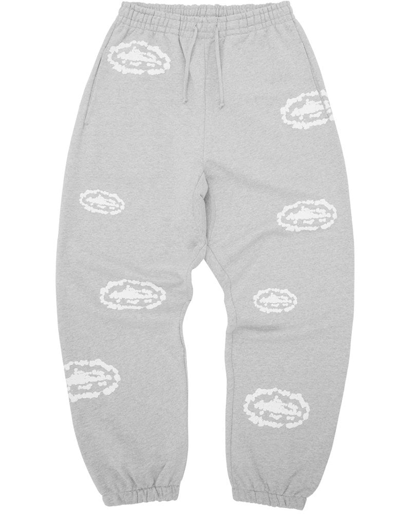 Corteiz x Denim Tears Island Wreath Sweatpant - Heather Grey