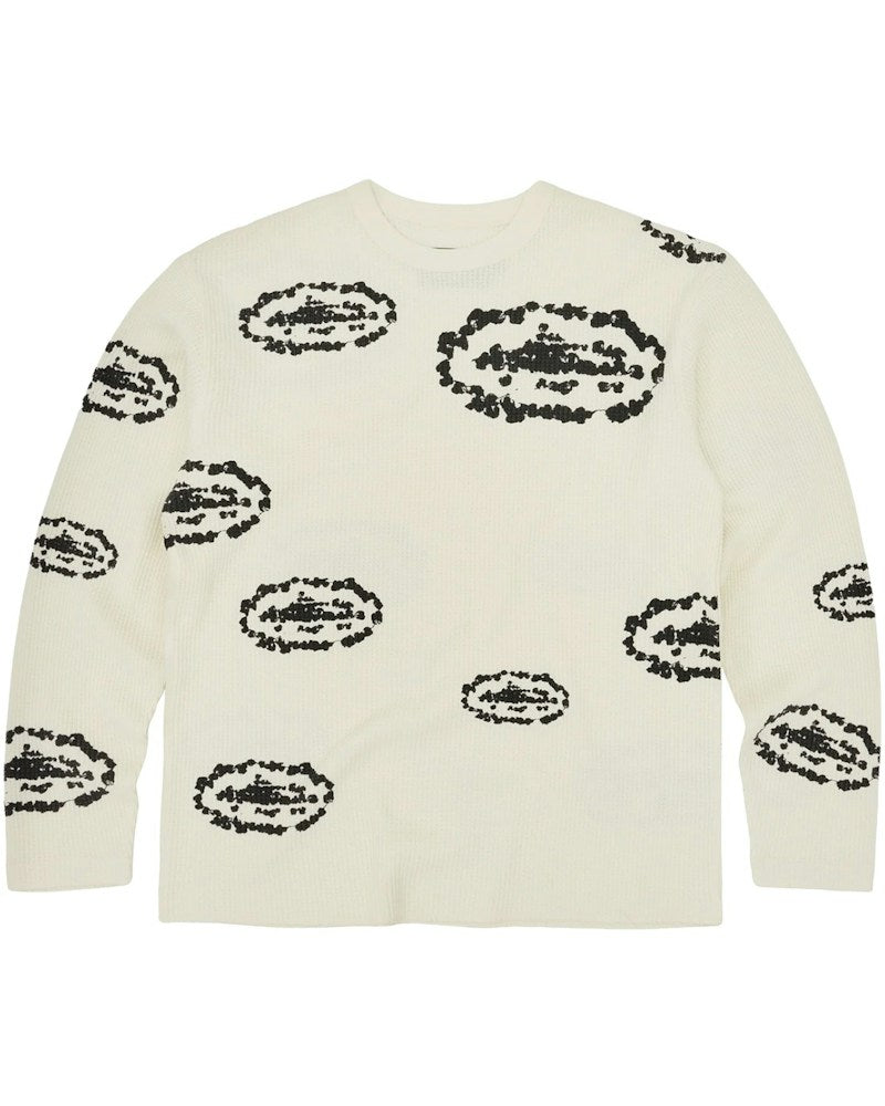Corteiz x Denim Tears Island Wreath Waffle Thermal - Cream