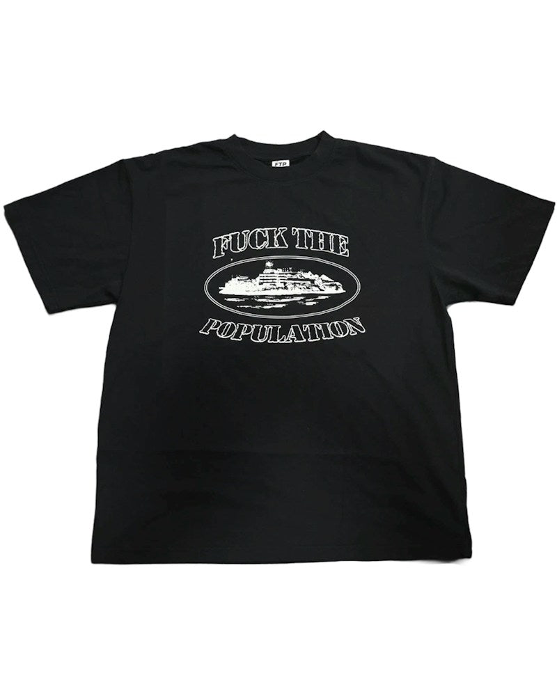 Corteiz x FTP Alcatraz Tee - Black