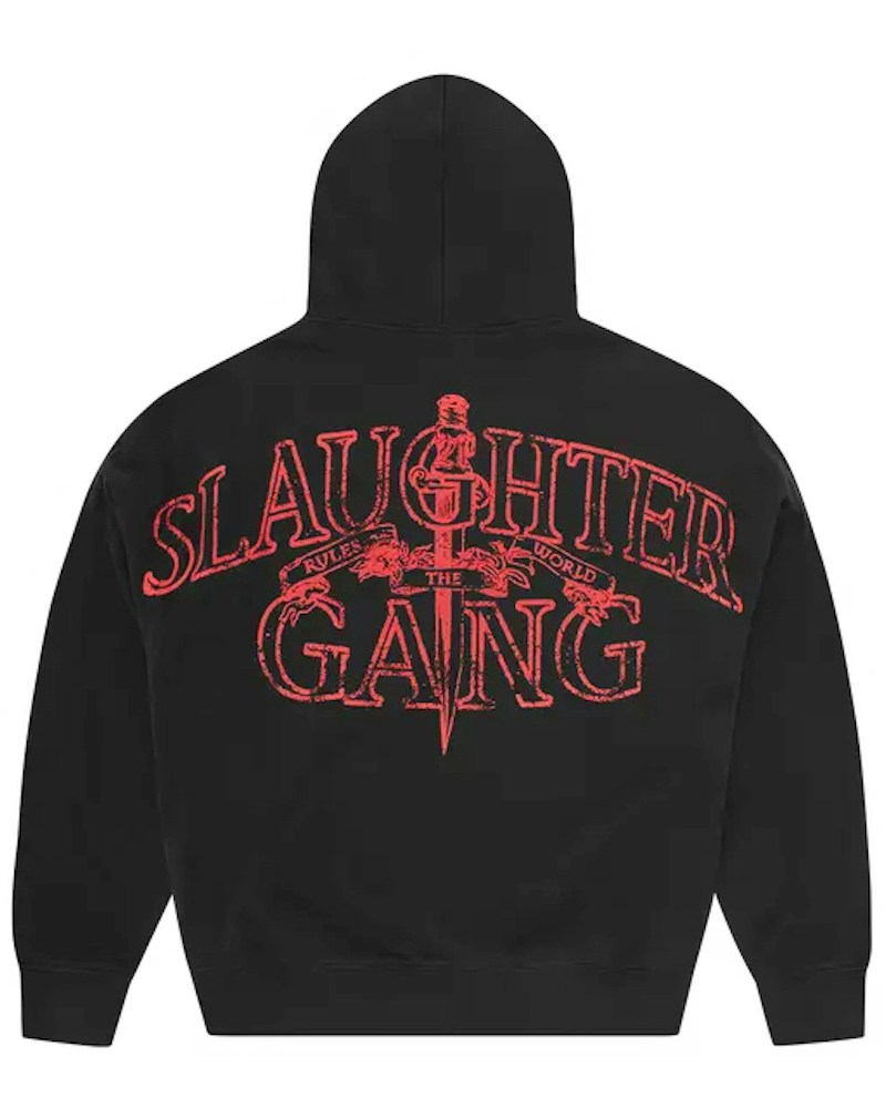 Corteiz x Slaughter Gang 21 Savage Zip Up Hoodie - Black