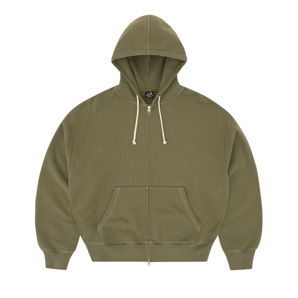 Corteiz Diplomatic Zip Hoodie - Olive