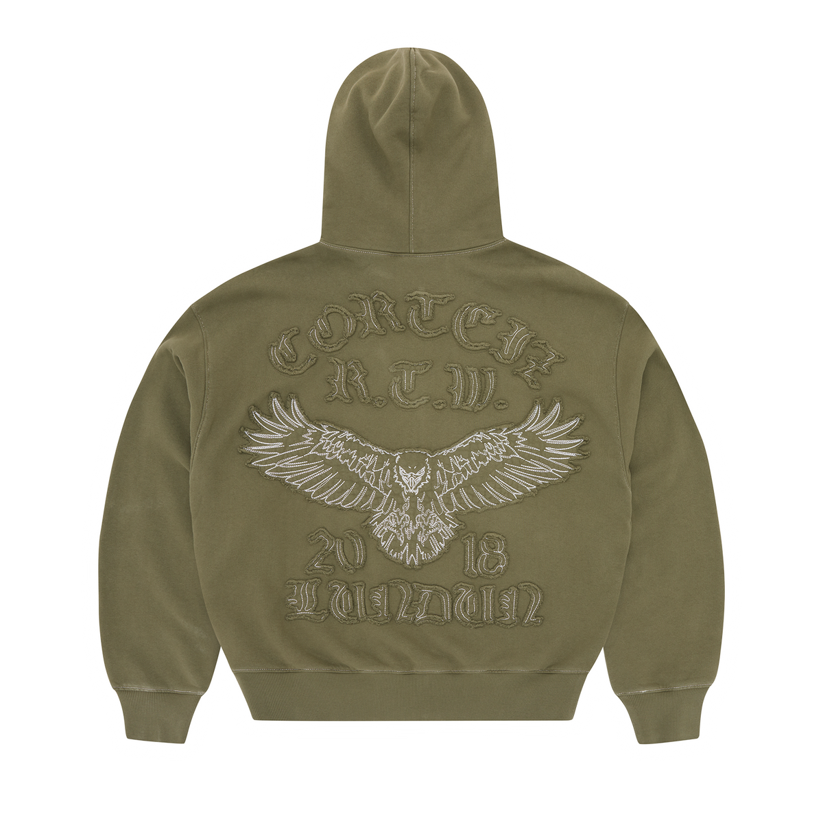 Corteiz Diplomatic Zip Hoodie - Olive