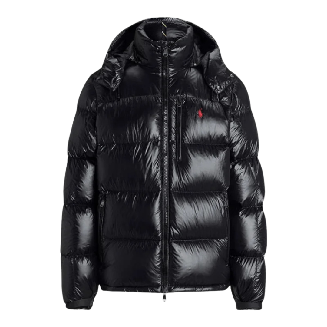 Veste Polo Noir Brillant