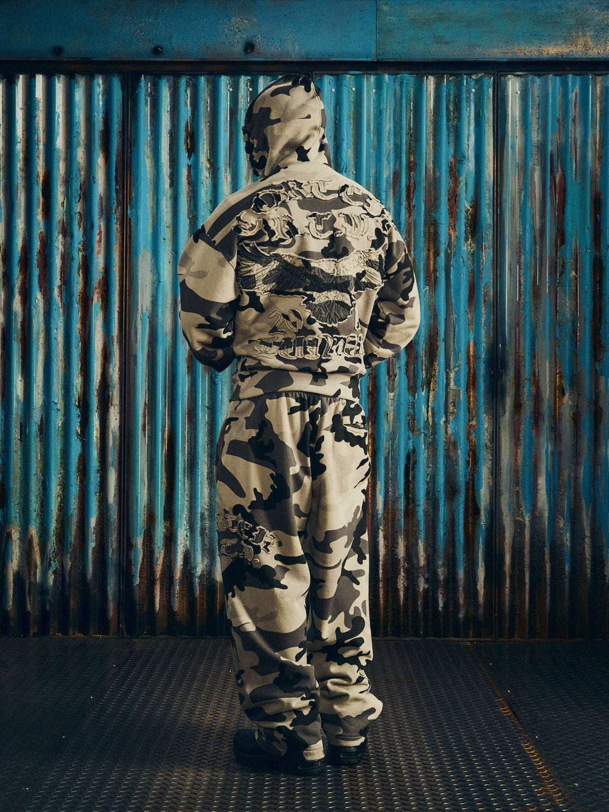 Corteiz Diplomatic Zip Hoodie - Washed Camo