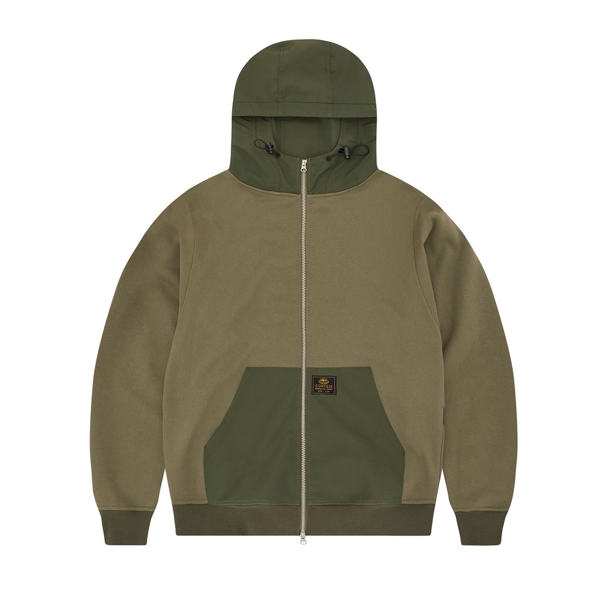 Corteiz Guerillaz Ripstop Zip Hoodie - Olive