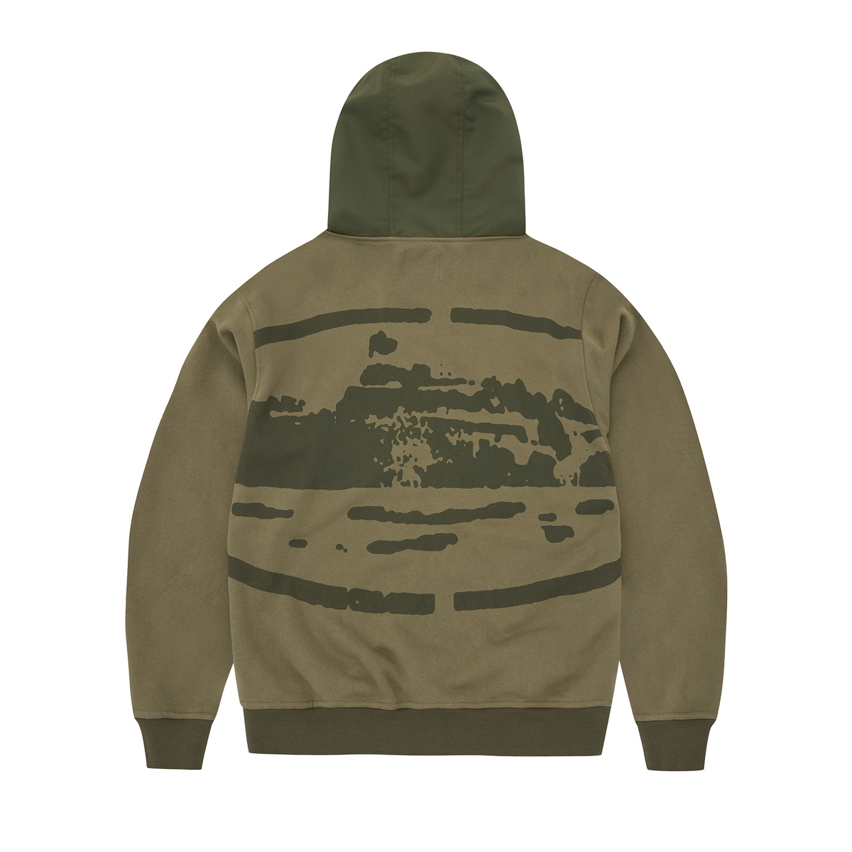 Corteiz Guerillaz Ripstop Zip Hoodie - Olive