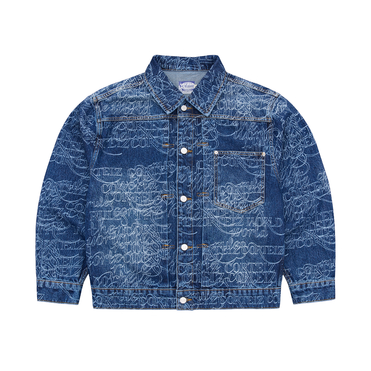 Corteiz Handwritten Denim Jacket - Midwash Indigo