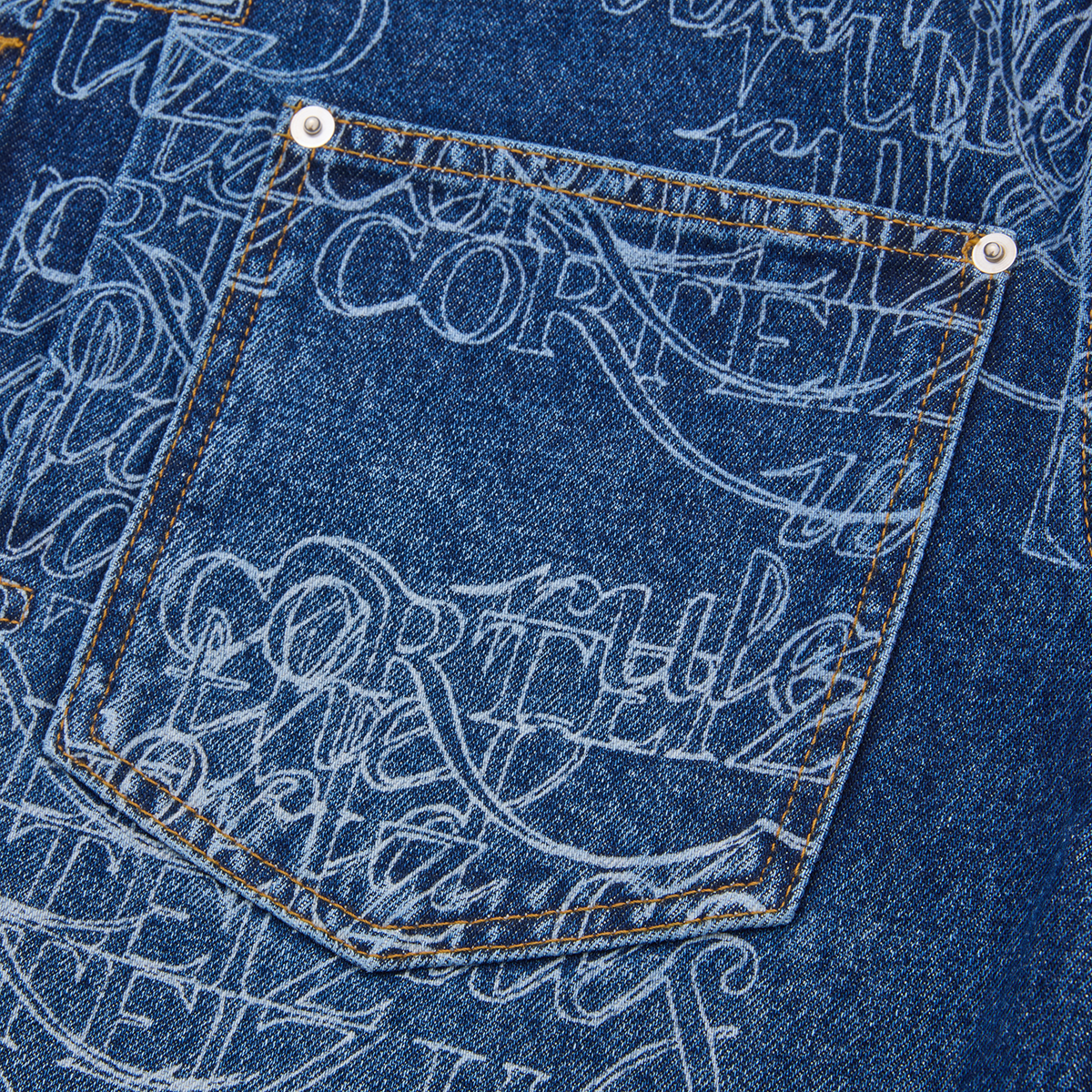 Corteiz Handwritten Denim Jacket - Midwash Indigo