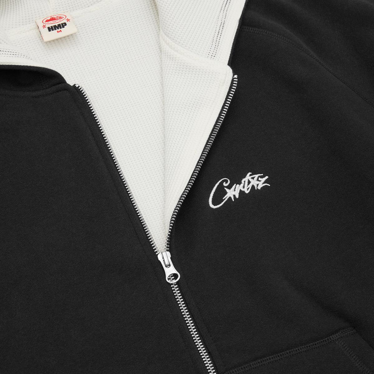 Corteiz HMP Thermal Zip Hoodie - Black
