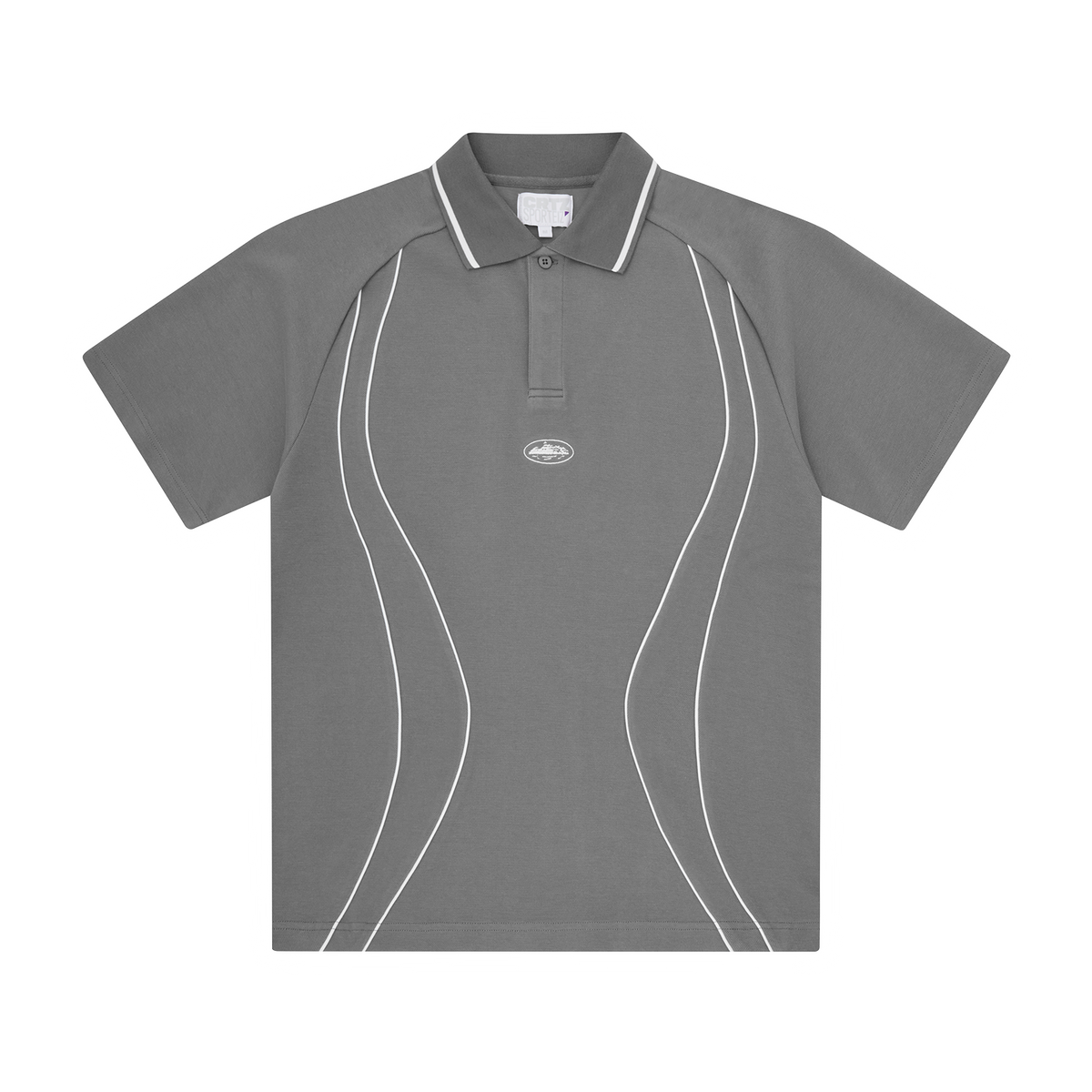 Corteiz Island Pique Polo Shirt - Grey