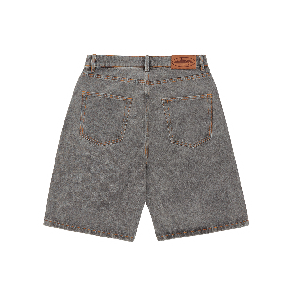 Corteiz Island Denim Short - Light Grey