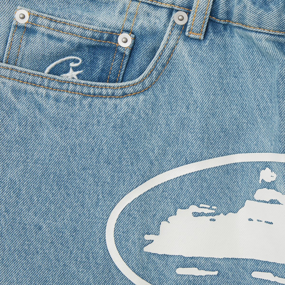 Corteiz Island Denim Short - Stonewash