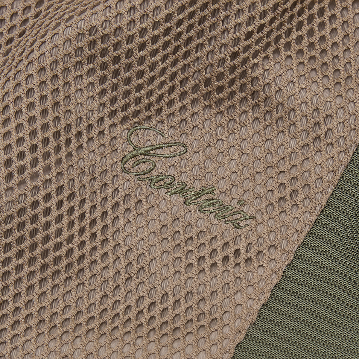 Corteiz Mesh Panel Tricot Track Pant - Tan/Olive