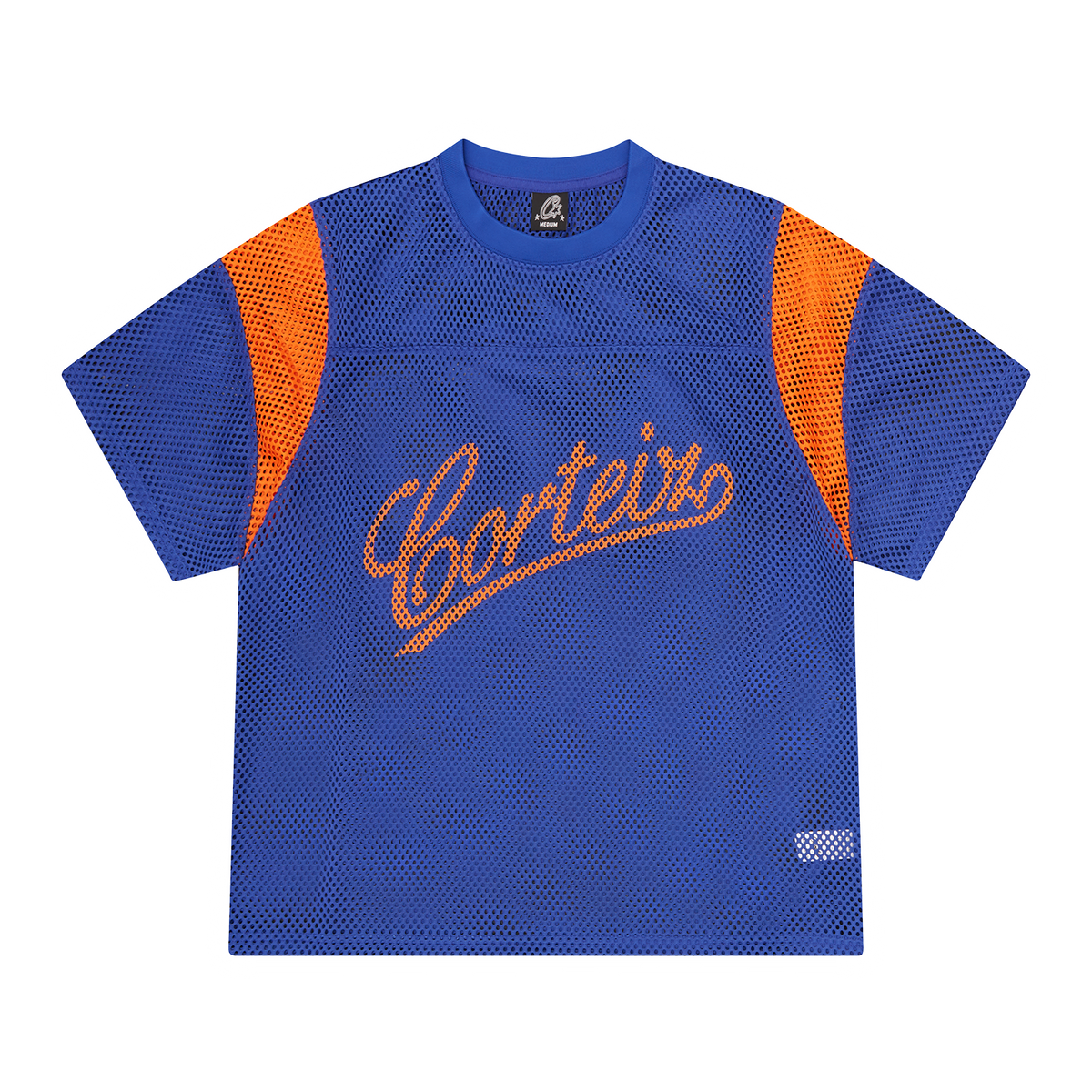 Corteiz Open Mesh Panel Jersey - Blue/Orange