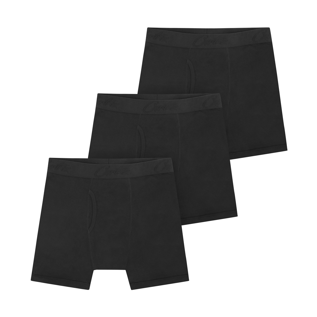Corteiz Black Tonal Allstarz Boxers - 3 Pack