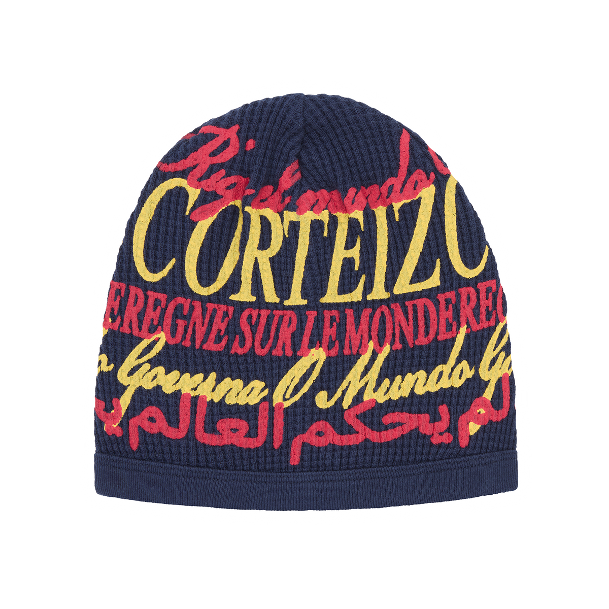 Corteiz Worldwide Waffle Beanie - Navy