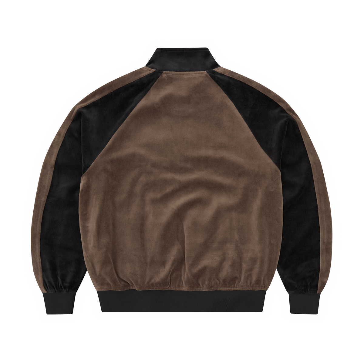 Corteiz Pista Velour Track Jacket - Black/Brown