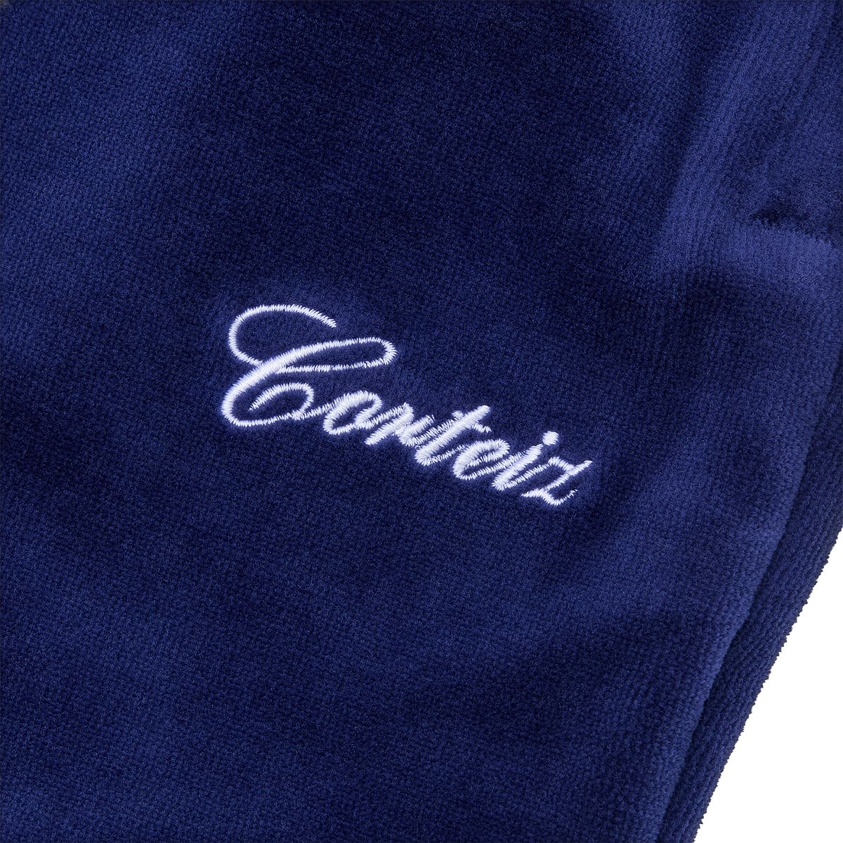 Corteiz Pista Velour Track Pant - Navy