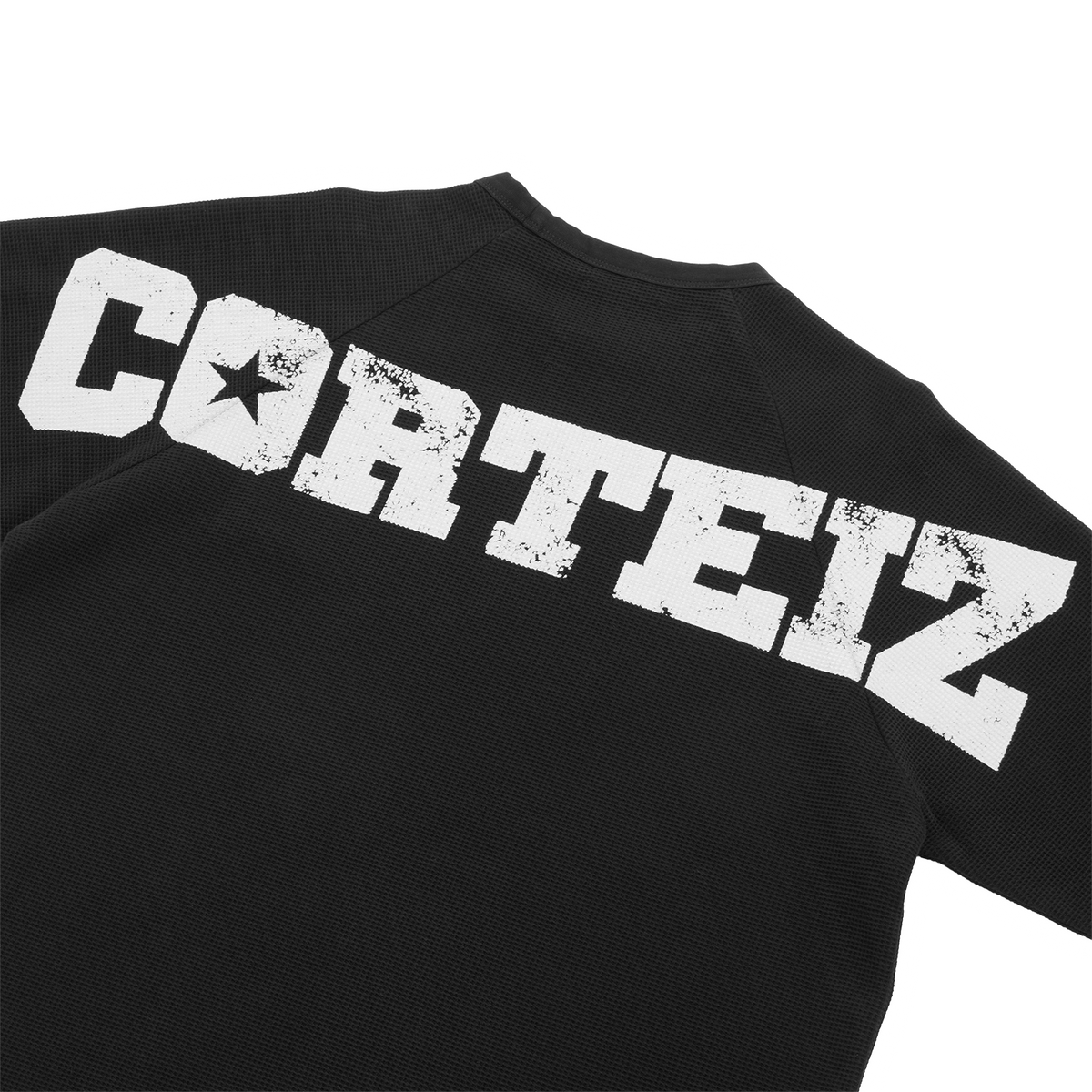 Corteiz Star Raglan Waffle Thermal - Black