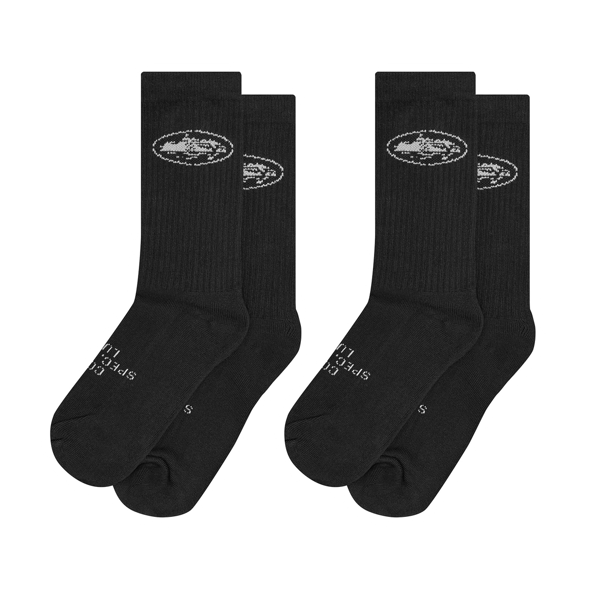 Corteiz Stencil Island Socks (2 Pack) - Black
