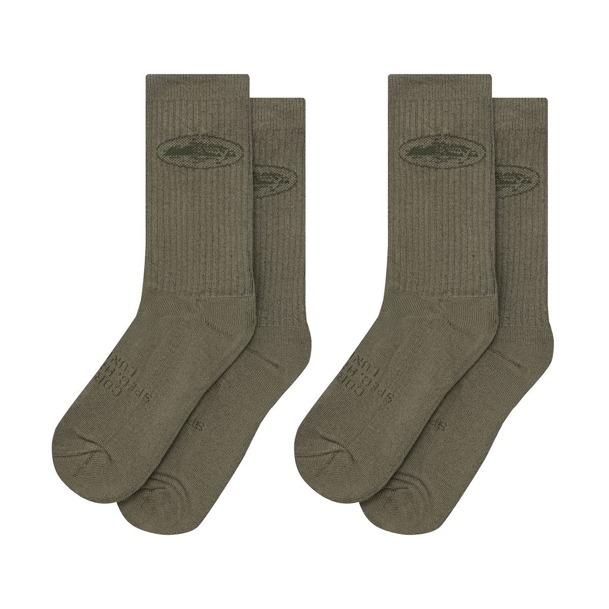 Corteiz Stencil Island Socks (2 Pack) - Khaki