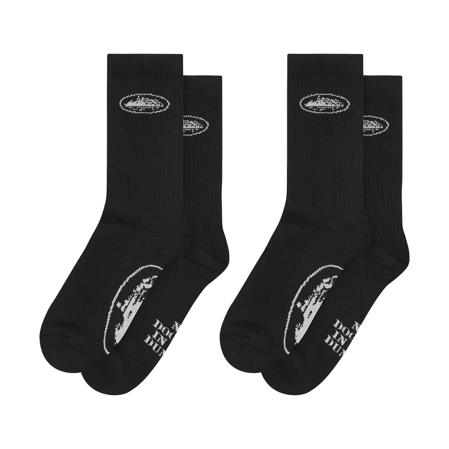 Corteiz Black Alcatraz Socks