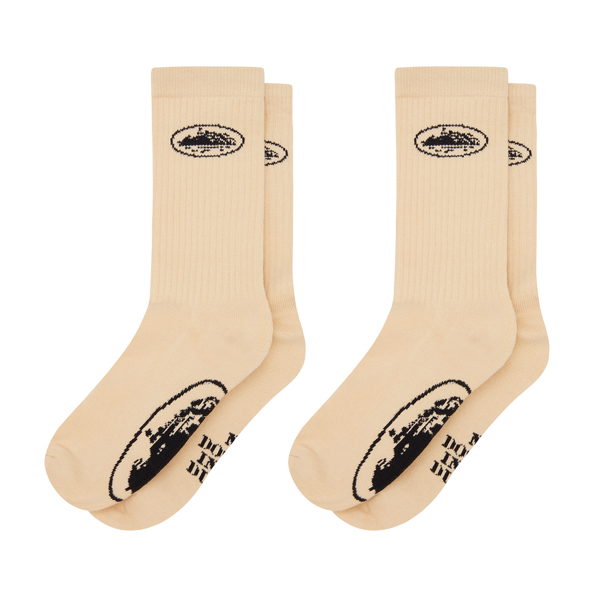 Corteiz Creme Alcatraz Socks - 2 Pack