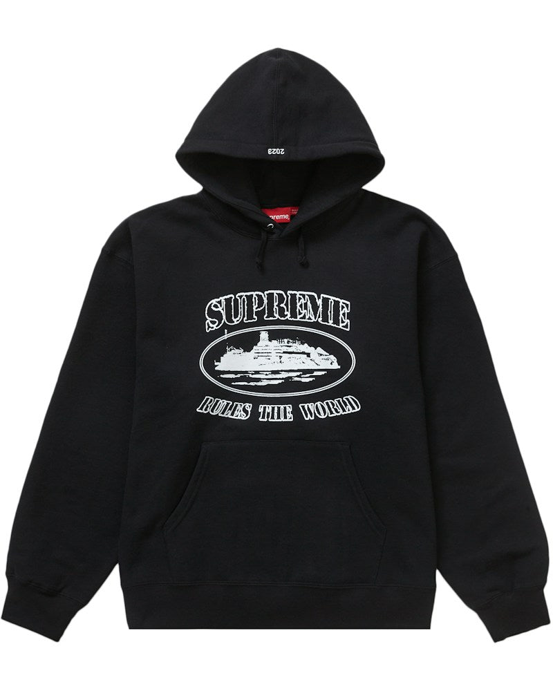 Supreme x Corteiz Rules The World Hoodie - Black
