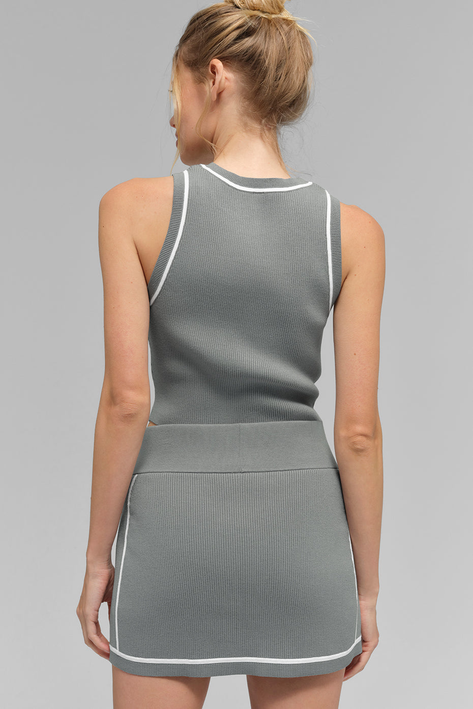 Ribbed Knit Highline Cropped Tank