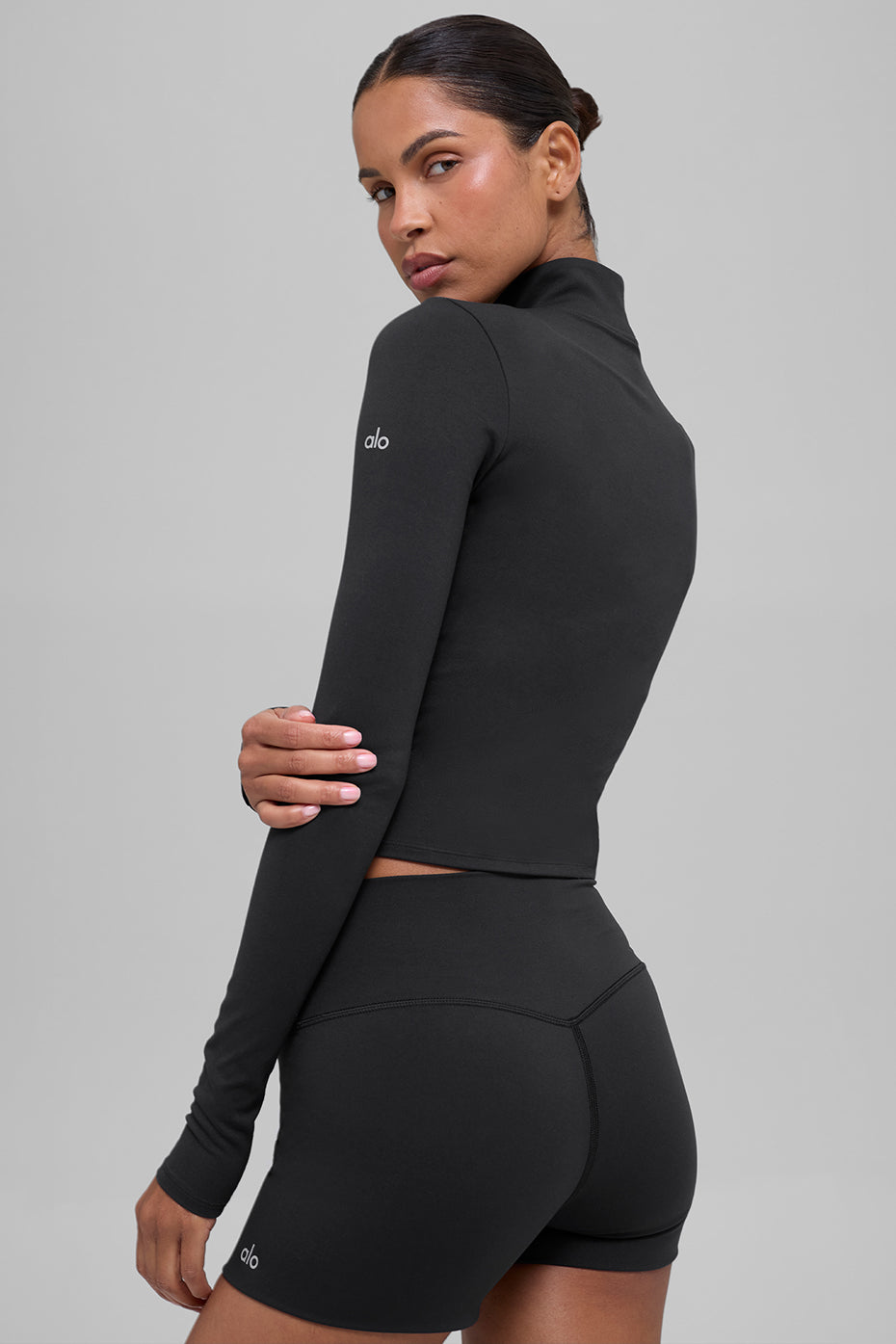 Long-Sleeve ALO Softsculpt Precision 1/4 Zip Sweater